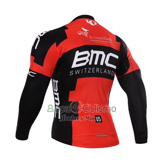 Bmc Ropa Ciclismo Culotte Largo 2015 Mangas Largas Negro y Rojo